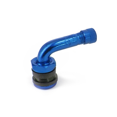 Universal tire valve aluminum blue