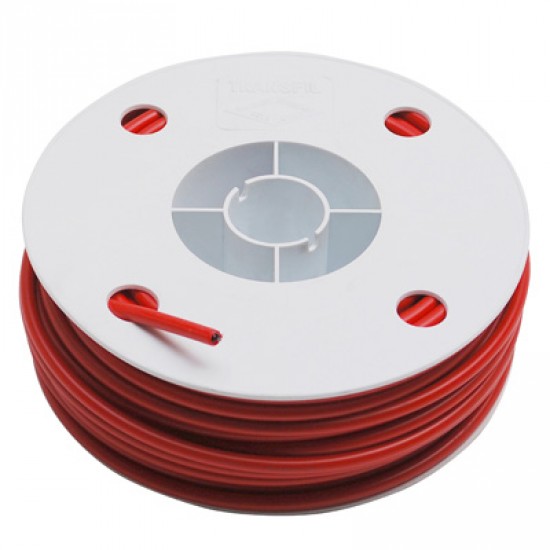 Gaine rouge à fil plat pour câble vendue au mètre