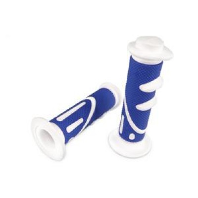 Handlebar grip rubber COOL blue/white