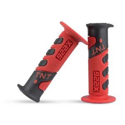 Handlebar grip rubber CROSS black/red