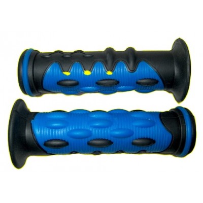 Handlebar grip rubber/gel blue/black