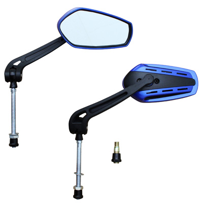 Universal mirror REPLAY X-RUN blue/black sold by pair