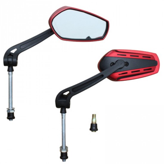 Universal mirror REPLAY X-RUN red/black sold by pair